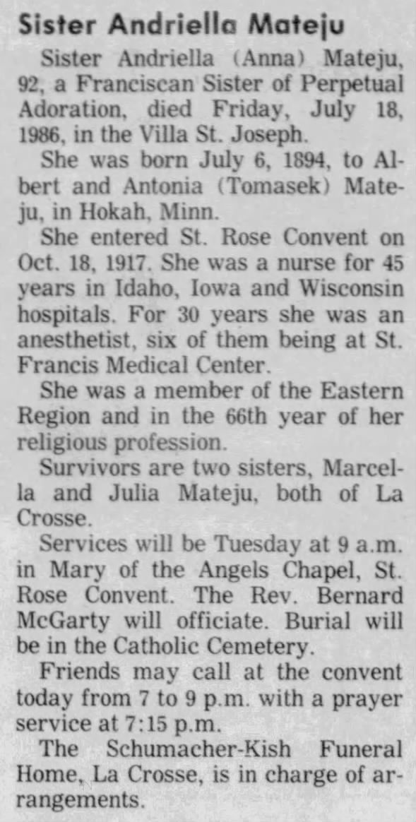 Clipping from The La Crosse Tribune